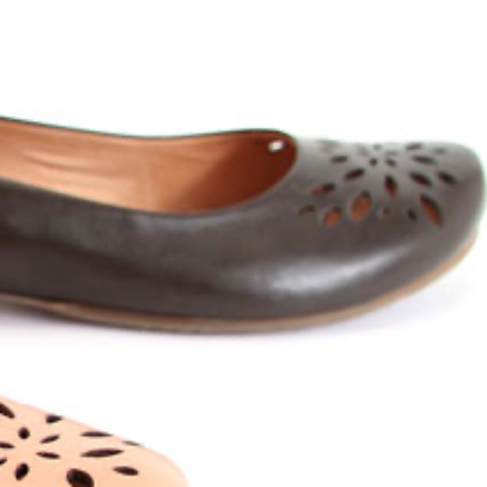 Fluevog Integrity Danielle brown leather ballet flats